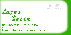 lajos meier business card
